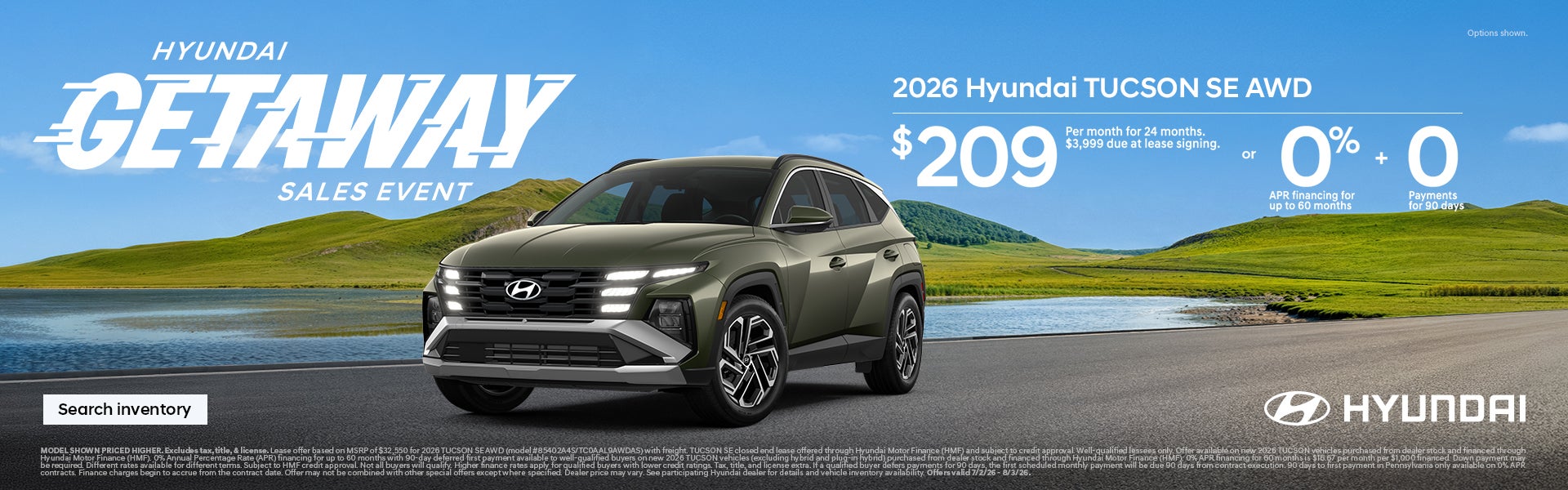 2026 Hyundai Tucson APR or Lease Offer